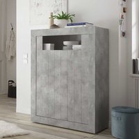 Highboard in Beton Grau offenem Fach von Homedreams