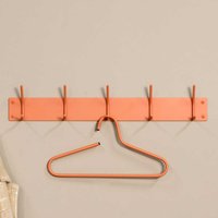 Metall Wandgarderobenleiste in Terracotta pulverbeschichtet 70 cm breit von Homedreams