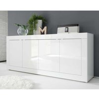 Modernes Wohnzimmer Sideboard in Weiß Hochglanz 4 türig von Homedreams