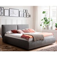 Stauraum Bett in Anthrazit Webstoff 180x200 cm von Homedreams