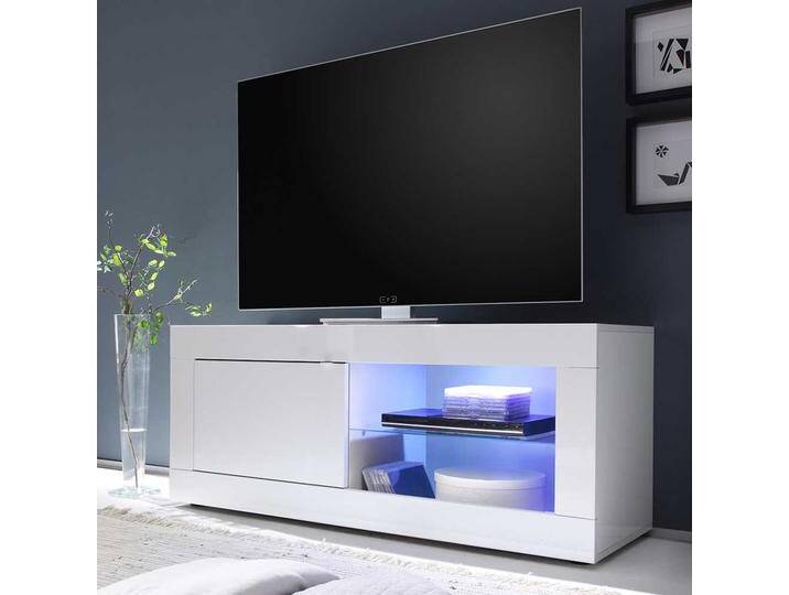TV Board in Hochglanz Weiß 140 cm breit von Homedreams