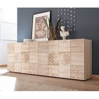 Türen Sideboard in Sonoma Eiche floralem Siebdruck verziert von Homedreams