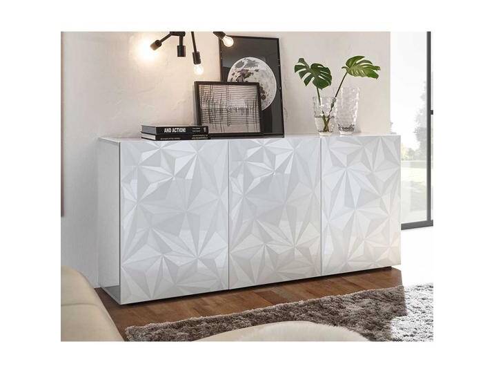 Wohnzimmer Kommode in Hochglanz Weiß Siebdruck verziert Wohnzimmer Kommode in Hochglanz Weiß Siebdruck verziert von Homedreams