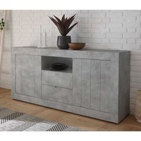 Wohnzimmer Sideboard in Beton Grau Sockelgestell von Homedreams