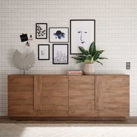 Wohnzimmer Sideboard mit 4 Drehtüren Holzoptik Naturfarben von Homedreams