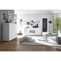 Wohnzimmereinrichtung in Hochglanz Weiß Siebdruck verziert (dreiteilig) von Homedreams
