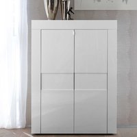 Wohnzimmerschrank Highboard weiß Hochglanz modernem Design von Homedreams