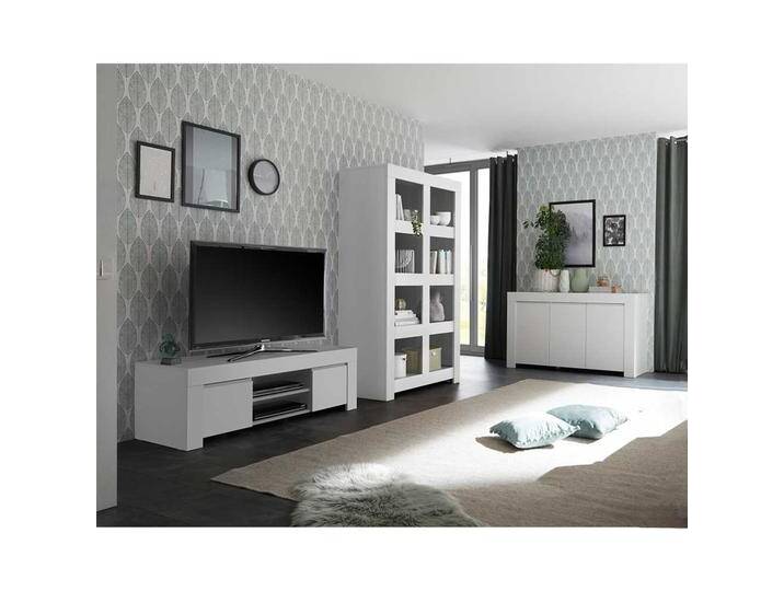 Wohnzimmerschrankwand in Weiß (dreiteilig) von Homedreams