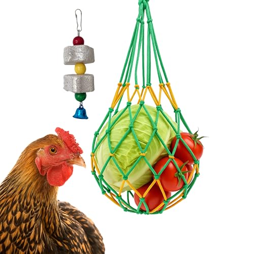 Hühner Hängende Feeder Anreicherung Spielzeug und Pickblock Schnabel Schleifen Kalziumstein mit Glocken Hühner Picken Spielzeug Langeweile Busters für Hühner Anreicherung Spielzeug Hühnerstall Zubehör Hühner Hängende Feeder Anreicherung Spielzeug und Pickblock Schnabel Schleifen Kalziumstein mit Glocken Hühner Picken Spielzeug Langeweile Busters für Hühner Anreicherung Spielzeug Hühnerstall Zubehör von Homedy Crafts