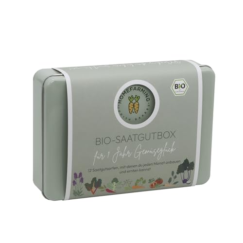 Bio-Saatgut in Weißblechbox für ein Jahr Gemüseglück HOMEFARMING JUDITH RAKERS, samenfestes Bio-Saatgut, zertifizierte Qualität, Made in Germany Bio-Saatgut in Weißblechbox für ein Jahr Gemüseglück HOMEFARMING JUDITH RAKERS, samenfestes Bio-Saatgut, zertifizierte Qualität, Made in Germany von Homefarming Judith Rakers