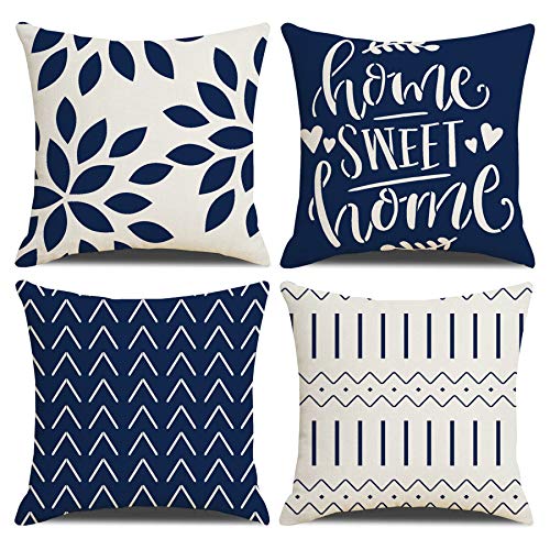Homefeelzydys Kissenbezüge,Moderne Geometrie dekorative Baumwoll-Leinen-Kissenbezüge mit unsichtbarem Reißverschluss 50 x 50 cm Kissenbezug, 4er-Set für Wohnzimmerstuhl Sofa Homefeelzydys Kissenbezüge,Moderne Geometrie dekorative Baumwoll-Leinen-Kissenbezüge mit unsichtbarem Reißverschluss 50 x 50 cm Kissenbezug, 4er-Set für Wohnzimmerstuhl Sofa von Homefeelzydys