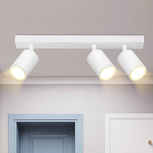 Homefire LED Deckenlampe 3 Flammig Deckenstrahler - 350° Schwenkbar Strahler GU10 Deckenleuchte Weiß flurlampe Spots Innen Deckenspot für Wohnzimmer Küche Ohne Leuchtmittel Homefire LED Deckenlampe 3 Flammig Deckenstrahler - 350° Schwenkbar Strahler GU10 Deckenleuchte Weiß flurlampe Spots Innen Deckenspot für Wohnzimmer Küche Ohne Leuchtmittel von Homefire