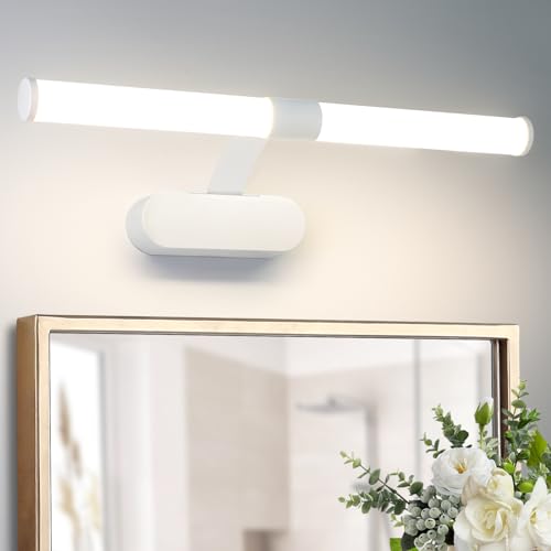 Homefire LED Spiegelleuchte Bad 40CM - Spiegellampe Badezimmer 6W Badleuchte Wand Wasserdicht IP44 Wandlampe Modern Neutralweiß 4000K Badlampe Weiß Wandleuchte für Keller Küche Badschrank von Homefire