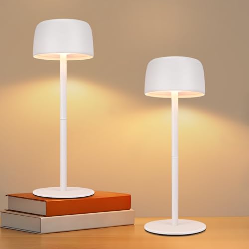 Homefire LED Tischlampe Kabellos 2ER: Touch Dimmbar Tischleuchte mit 3 Farbtemperaturen Höhenverstellbar USB Aufladbar Akku Tragbare Wasserdichte Tischlampe für Indoor Outdoor Esszimmer Schlafzimmer Homefire LED Tischlampe Kabellos 2ER: Touch Dimmbar Tischleuchte mit 3 Farbtemperaturen Höhenverstellbar USB Aufladbar Akku Tragbare Wasserdichte Tischlampe für Indoor Outdoor Esszimmer Schlafzimmer von Homefire