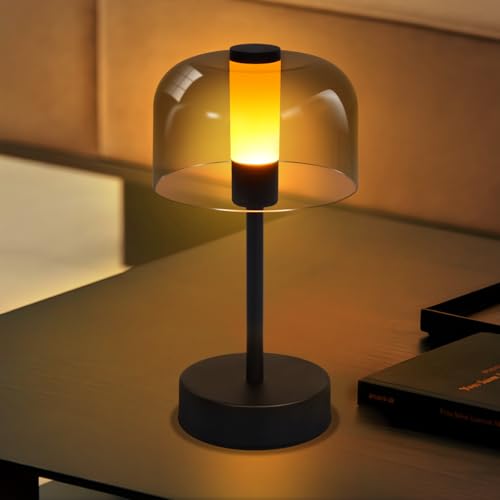 Homefire Nachttischlampe Akku LED Dimmbare Tischlampe - Kabellos Tischleuchte USB-C Aufladbar 1800K-6500K Nachttischlampe Schwarz Touch Lampe mit Speicherfunktion für Schlafzimmer Homefire Nachttischlampe Akku LED Dimmbare Tischlampe - Kabellos Tischleuchte USB-C Aufladbar 1800K-6500K Nachttischlampe Schwarz Touch Lampe mit Speicherfunktion für Schlafzimmer von Homefire