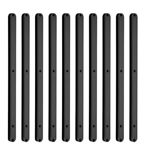10 Stück Kunststoff-Schubladenschienen Ersatzschienen 298 mm Schubladenschienen Set für stabile und geräuschreduzierte Schubladenfunktionalität (schwarz) von Homefurnishmall