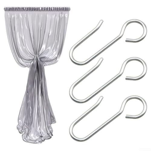 100 Stück Metall Vorhanghaken, Edelstahl S-Haken Hardware Haken für Deckenvorhänge Schiene (S23) von Homefurnishmall