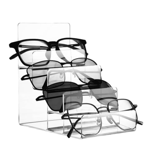 4/6-stöckiger Acryl-Präsentationsständer, transparentes Acryl-Geldbörsen-Organizer-Regal für Schmuck, Duft, Handtasche, Gläser (vier Ebenen) von Homefurnishmall