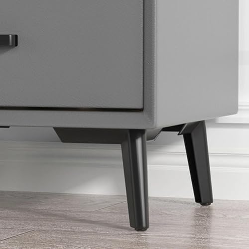 4 Stück Metall für Möbelbeine für Sofa, Bett, Schrank, Couchtisch, Stuhl, Schreibtischfuß, Ersatz, robuster Karbonstahl in schlankem, modernem Design (schwarz, 10 cm) von Homefurnishmall