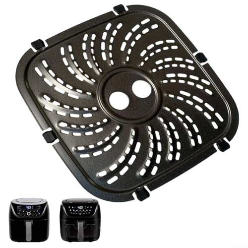Air Fryer Grill Pan for PowerXL Air Fryers, Square Air Fryer Accessories Tray Grill Plate Crisper Plate Replacement Parts with Rubber Bumpers(22 * 22cm) von Homefurnishmall
