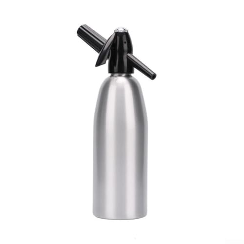 Aluminium-Sprudelwasserbereiter, Heim für Soda-Siphon für selbstgemachte Kohlensäure für Sodawasser, Cocktails, Säfte und kohlensäurehaltige Getränke (Silber) von Homefurnishmall