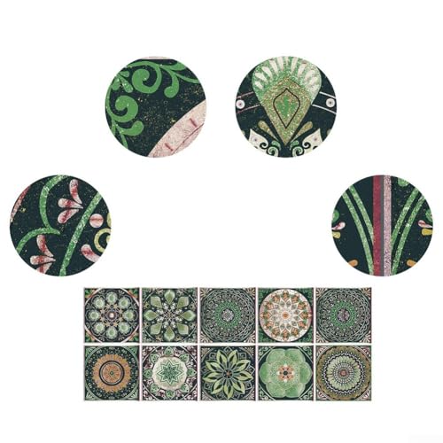 Artistic PVC-Fliesenaufkleber, Retro-Design, für individuelle Heimdekoration, 20 cm, 24 Stück von Homefurnishmall