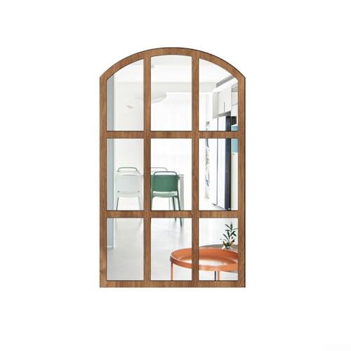 Dekorativer Wandsticker mit 3D-Imitat Fenster Design aus Holz und Acrylspiegel für anspruchsvolle und moderne Raumgestaltung (Holz) von Homefurnishmall