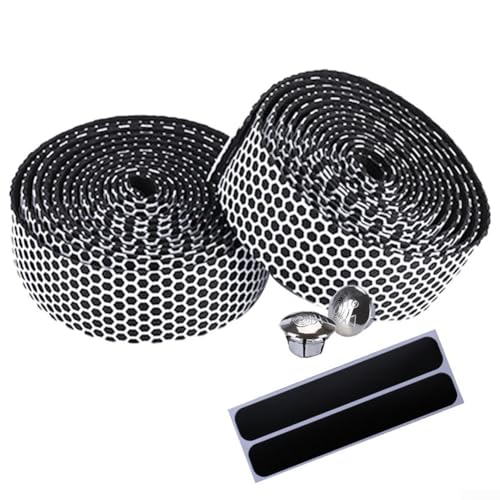 EVA-Lenkerband mit Lenkerendbändern für verbesserte Kontrolle auf Rennrädern (weiß) von Homefurnishmall