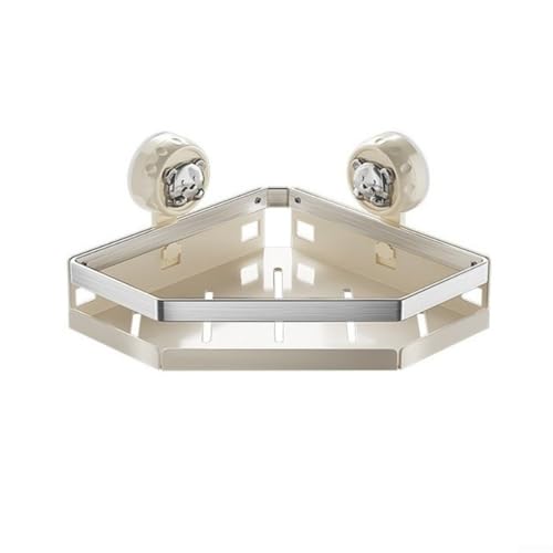 Eck-adaptive Saugnapf-Duschregale, Edelstahl-Eck-Duschregale, kein Bohren, Wandkorb, abnehmbarer Saugnapf, Badezimmer-Organizer (22 cm) von Homefurnishmall