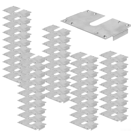 Erdungsplatte Erdungsclip PV-Dachbeschlag Edelstahl 50X kompatibel mit 35 mm H-Schienenprofilen von Homefurnishmall