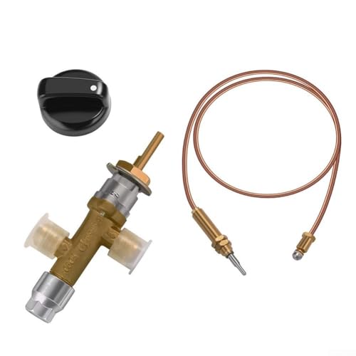 Firepit Gas Control Kit,Gas Stove Control Kit Gas Heater Valve Propane Valve with Shaft Set Thermoelement Bakelite Knob Firepit Gas Control Kit,Gas Stove Control Kit Gas Heater Valve Propane Valve with Shaft Set Thermoelement Bakelite Knob von Homefurnishmall
