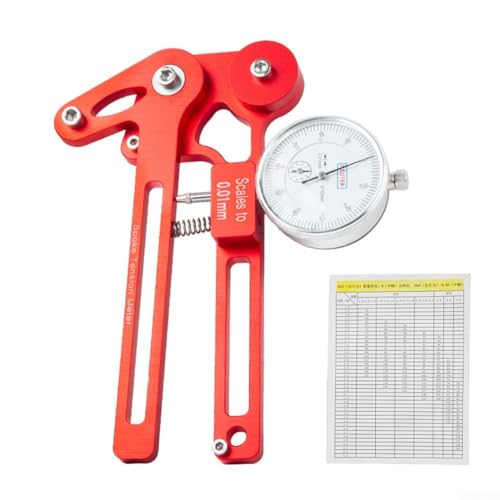 Genauer Speichenspannmesser, Aluminiumlegierung, rote Elektronik, 360 g Gewicht (rote mechanische Uhr) von Homefurnishmall