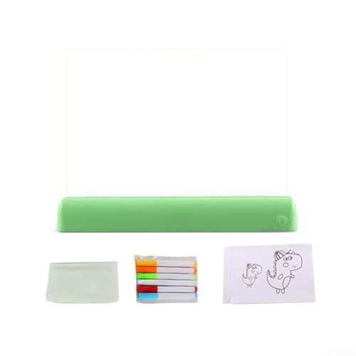 LED-Acryltafel zum Schreiben und Zeichnen, mit 6 bunten Stiften und verstellbar zur Verbesserung der Nachrichtenanzeige (rosa) von Homefurnishmall