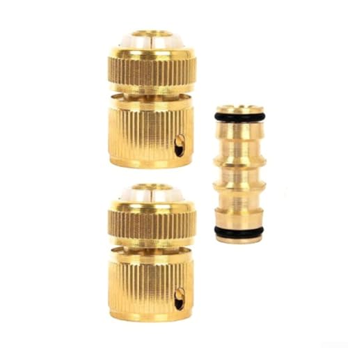 Messing-Anschluss-Set für Gartenschläuche mit zwei Schlauchendanschlüssen und einem Zwei-Wege-Adapter Messing-Anschluss-Set für Gartenschläuche mit zwei Schlauchendanschlüssen und einem Zwei-Wege-Adapter von Homefurnishmall