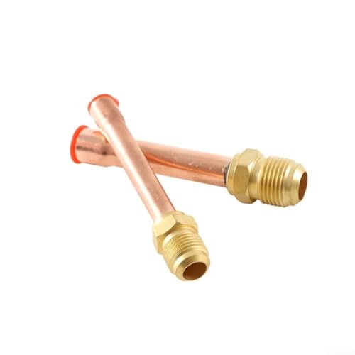 Messingverschraubung mit Kupferrohr, 5/8 Zoll Klimaanlagen-Flare-Anschlüsse, 45-Grad-Stecker-Adapter-Armaturen für HVAC-Kühlung, Kupferrohr, 2 Stück von Homefurnishmall
