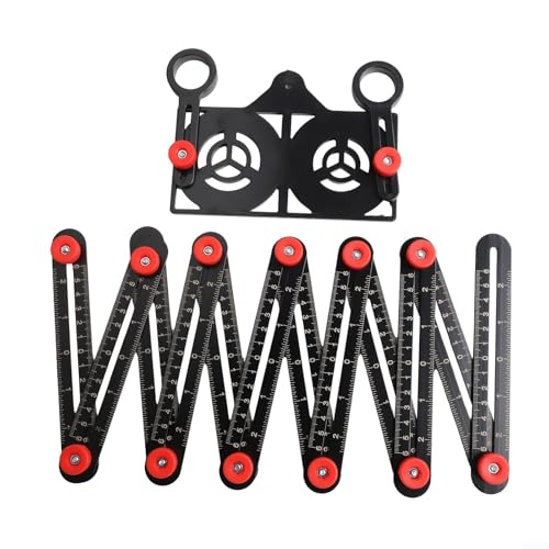 Multi Angle Measuring Ruler for Tile Positioning and Accurate Angle Measurement in Woodworking and Construction Projects (12 Fold Lineal) von Homefurnishmall