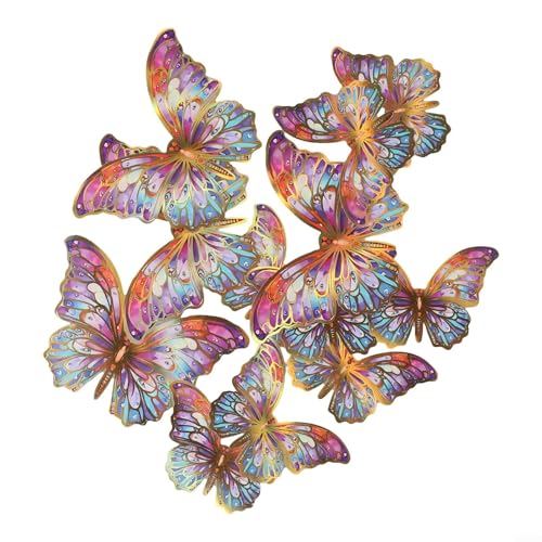 PY3024-YL Wandtattoo, 3D-Schmetterling, mit elegantem goldenem Rand, 24 Stück PY3024-YL Wandtattoo, 3D-Schmetterling, mit elegantem goldenem Rand, 24 Stück von Homefurnishmall