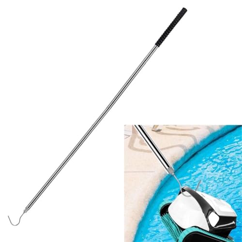 Pool Retrieval Hook with 183cm Removable Stainless Pole, Steel Hook for Pool Robot Vacuum Robotic Pool Cleaner Swimming Pool Accessories von Homefurnishmall