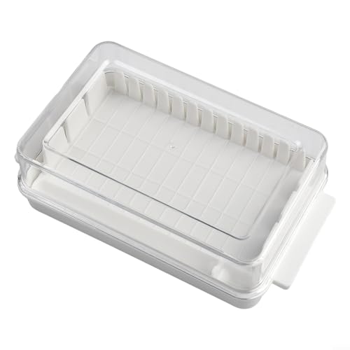 Praktische Butterschnitt-Aufbewahrungsbox mit seitlicher Aufbewahrung, zum Organisieren von kleinem Geschirr von Homefurnishmall