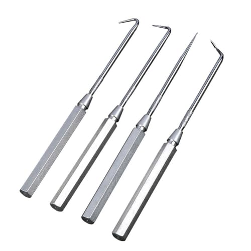 Professionelles Haken- und Pick-Werkzeug-Set, 4-teilig, perfekt zum Ziehen von O-Ringen, Clips, Drähten, Dichtungen in Automobilanwendungen Professionelles Haken- und Pick-Werkzeug-Set, 4-teilig, perfekt zum Ziehen von O-Ringen, Clips, Drähten, Dichtungen in Automobilanwendungen von Homefurnishmall