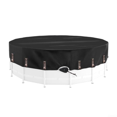 Runde Poolabdeckung für den Außenbereich mit Solarenergie-Wärmespeicherung und reißfestem Oxford-Tuch, geeignet für Lagertank und Kinderpools mit windabweisendem Kordelzug (3,6 m) von Homefurnishmall