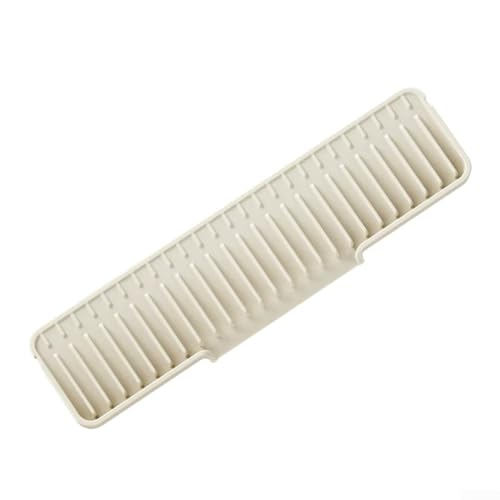 Silikon-Drainagematte für Waschbecken, schmaler Rand, spritzwasserabsorbierend, schnell trocknend, Spülbeckenschutz für Küche, Badezimmer, Theke (weiß – 50 x 10 cm) von Homefurnishmall