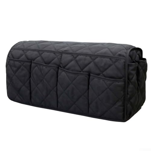 Sofa Stuhl Armlehne Aufbewahrung Organizer rutschfeste Couch Liege Fernbedienung Halter Wasserdicht Sofa Arm ordentlich hängende Aufbewahrungstasche mit 12 Taschen für Buchgläser (schwarz) von Homefurnishmall