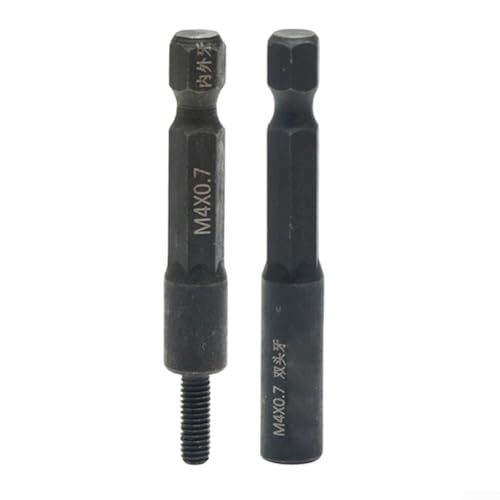 Stecknuss-Adapter-Set, 2 Stück für 4 mm M5 selbstschneidende Schrauben, 1/4-Zoll-Sechskantschaft zur Verwendung mit Einsteckmuttern oder doppelseitigen Stockschrauben in Bohranwendungen (4 mm) von Homefurnishmall