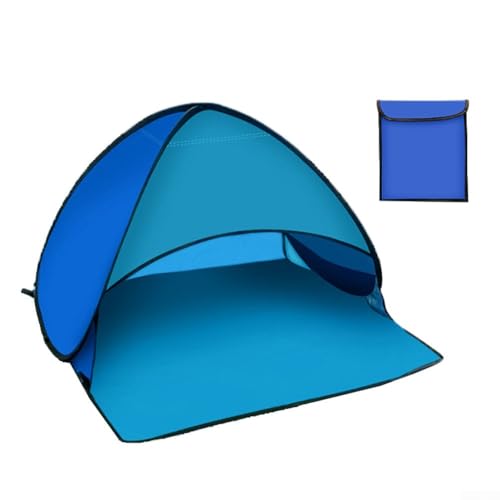 Strandzelt, Pop-Up-Strandzelt, tragbares Sonnendach mit Tragetasche für Camping, Wandern, Picknick, Outdoor, Strandzelt (blau) von Homefurnishmall