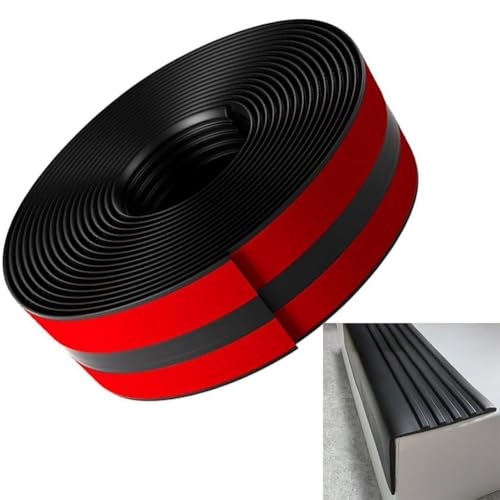 Treppenkantenschutz für Treppen, selbstklebend, Vinyl, Gummi, für Innen- und Außenbereich, Schwarz, 10 x 10 x 10 cm Treppenkantenschutz für Treppen, selbstklebend, Vinyl, Gummi, für Innen- und Außenbereich, Schwarz, 10 x 10 x 10 cm von Homefurnishmall