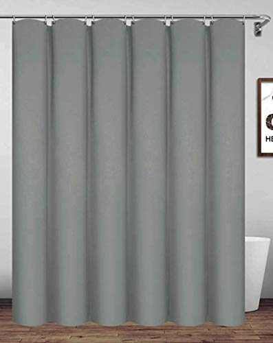 Homehold Duschvorhänge, Duschvorhang aus Polyester, Uni Grey, Wasserdichtes Design, mit 12 Duschvorhangringen, 180 x 180 cm, Grau Homehold Duschvorhänge, Duschvorhang aus Polyester, Uni Grey, Wasserdichtes Design, mit 12 Duschvorhangringen, 180 x 180 cm, Grau von Homehold