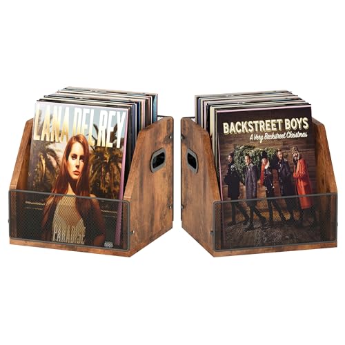Homeiju Vinyl-Kisten, Schallplattenkisten, Metall- und Holz-LP-Kiste, 2 Stück Homeiju Vinyl-Kisten, Schallplattenkisten, Metall- und Holz-LP-Kiste, 2 Stück von Homeiju
