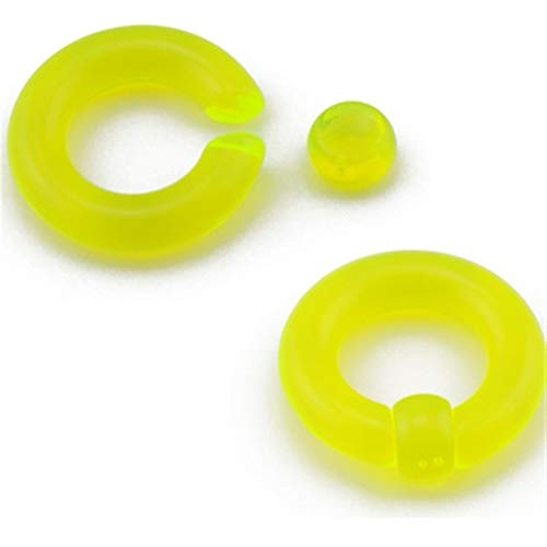 Homeilteds 1Pair Acryl Große Riesen-Ring-Ohr-Tunnel-Stecker-Expander-Male-Nasen-Ring-Piercing Plugs (Main Stone Color : 5mm(4g), Metal Color : Yellow) von Homeilteds