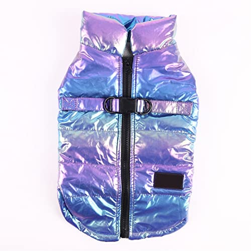 Winterhund Haustiere Kleidung Bunte Laserweste Jacke Mantel for kleine große Hunde Winddichte Haustierjacke Hundemantel Chihuahua Kleidung Weich (Color : B, Size : 3XL.) von Homeilteds